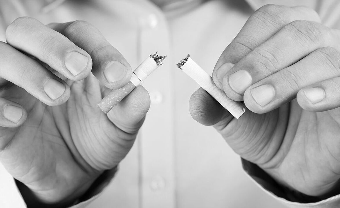 Refusal of smoking by prostate